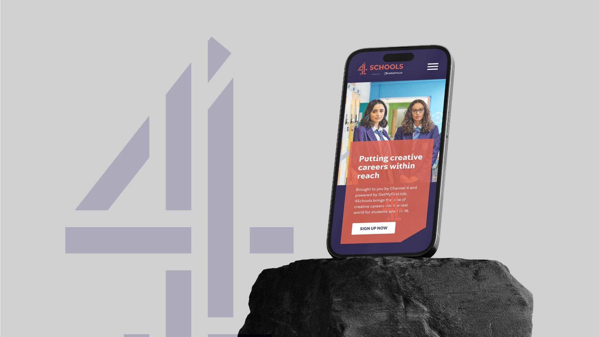Channel 4 responsive mobile web design by CreativeFolks